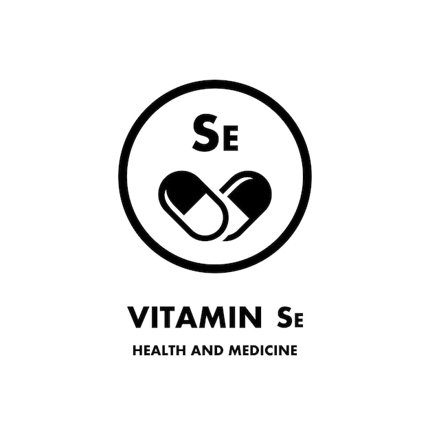 Vitamin Se Selenium vector icon Vector icon for health Icon vitamin