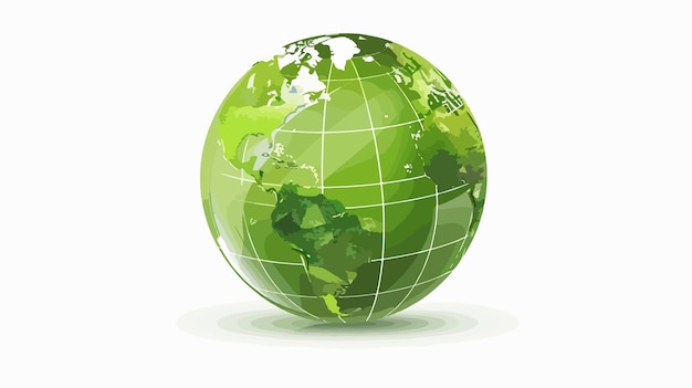 Vivid Green Globe Image for Globalization Concept