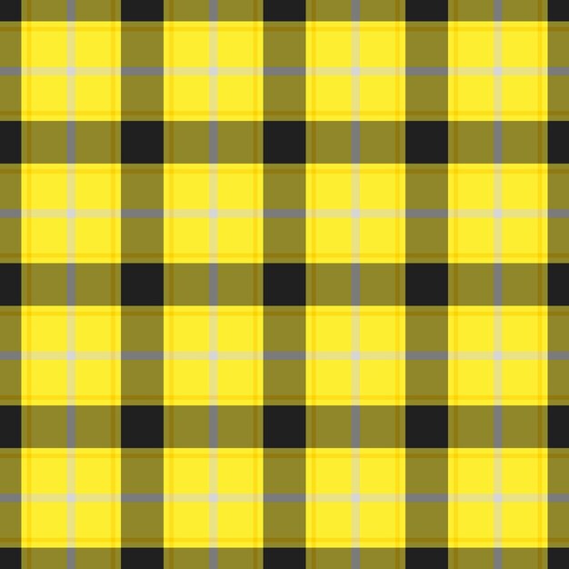 Vector vivid tartan fabric textile home check seamless vector eps pattern background texture plaid in yellow and bright colors