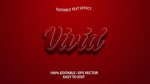 Vivid text effect download Premium Vector