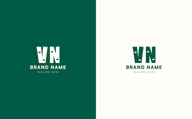 VN Letters vector logo design