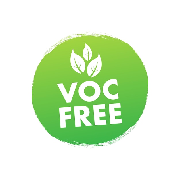 Voc free Volatile organic compoundsfree abstract Vector stock illustration