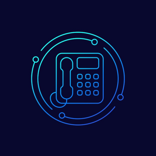 Voip phone line icon for web