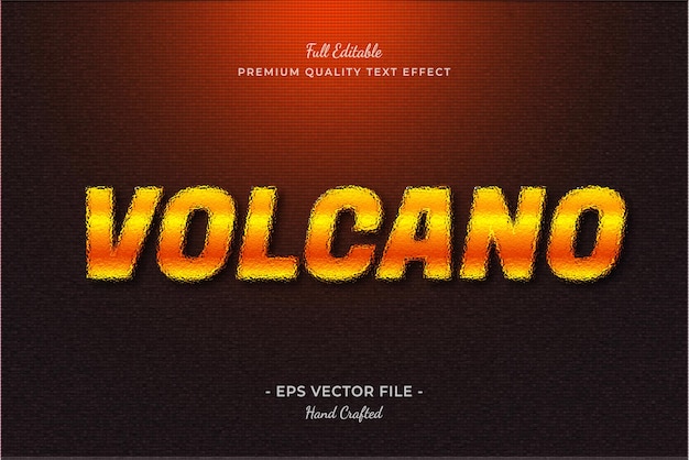 Volcano gradient flame editable text effect font style