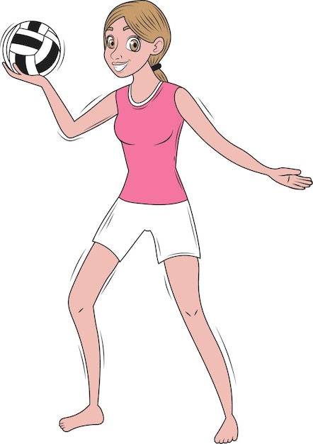 Voleyball Cartoon Character