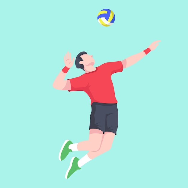 volley athlete vector art design