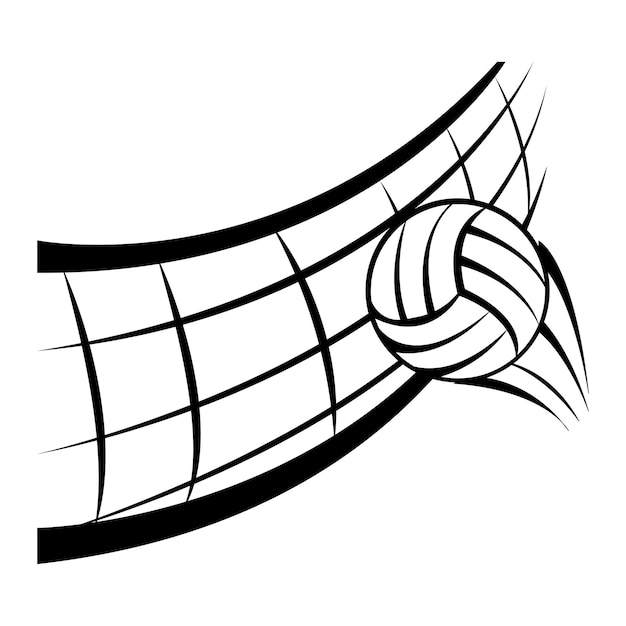 Vector volley ball icon logo vector design template