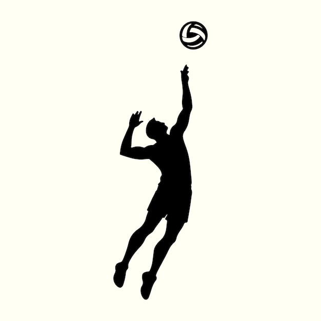 Volley Ball Silhouette Vector Illustration