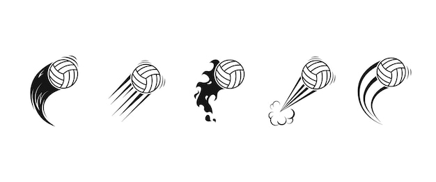 Volleyball ball icon set Sport ball symbol Vector EPS 10