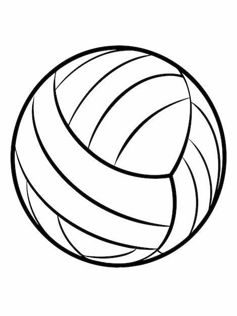 Vector volleyball colouring book pages for children and adults with vector design