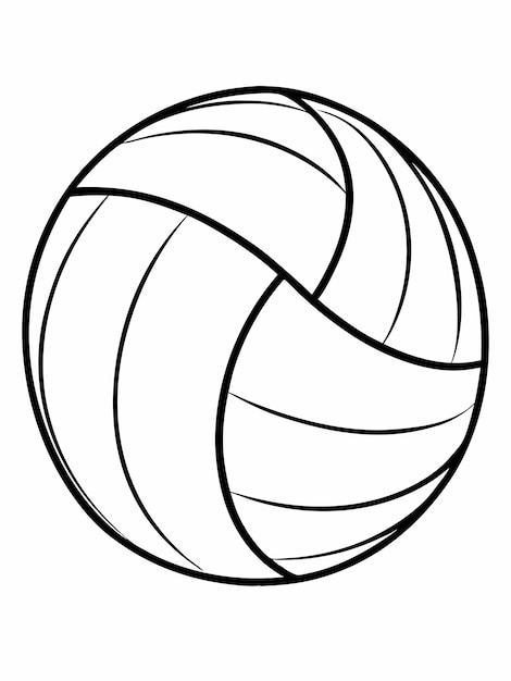 Volleyball colouring book pages for children and adults with vector design