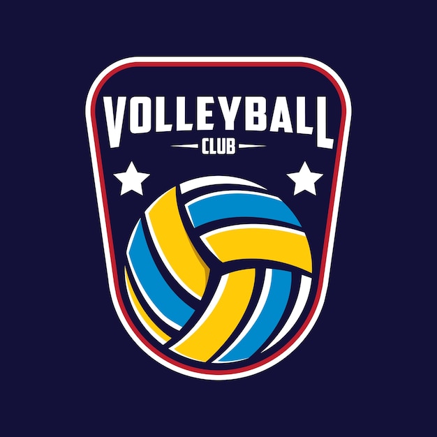 Volleyball design badge, American logo