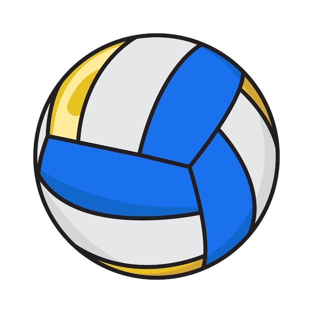 volleyball drawing style on white background Pro Vector