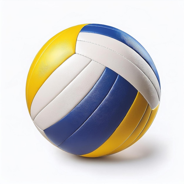 a volleyball is on a white background with a blue stripe