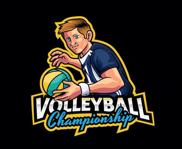 Volleyball Mascot Logo Design