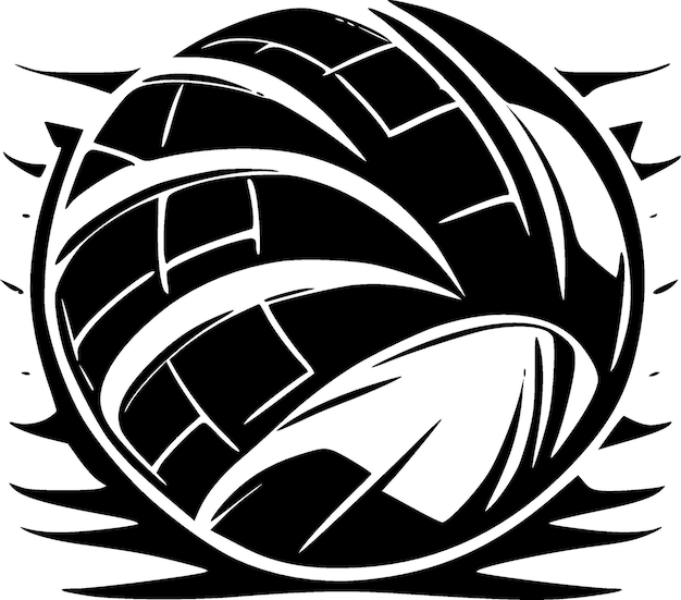 Vector volleyball minimalist and flat logo vector illustration