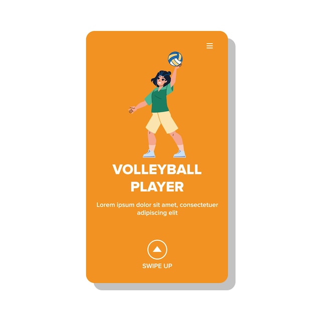 Volleyball player vector