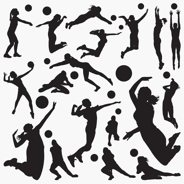 Volleyball Silhouettes