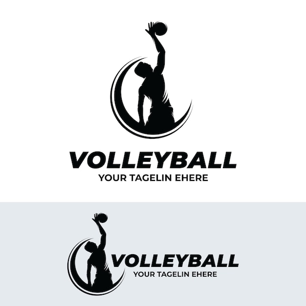 Volleyball sport logo design inspiration