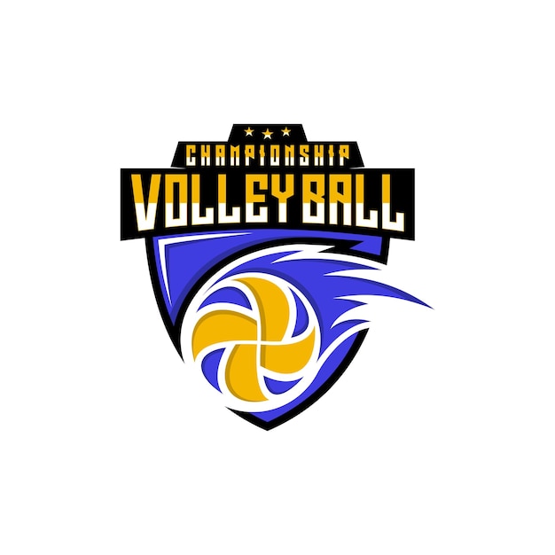 Volleyball sport logo design vector illustration