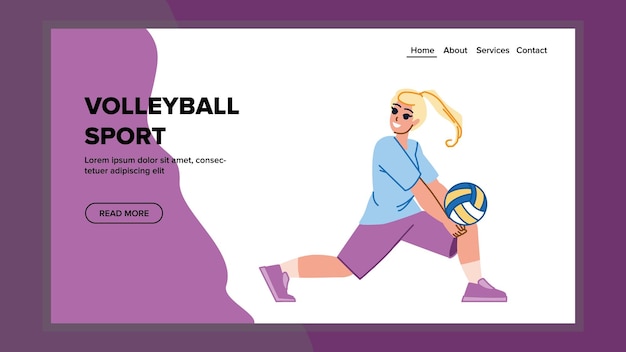 Volleyball sport vector