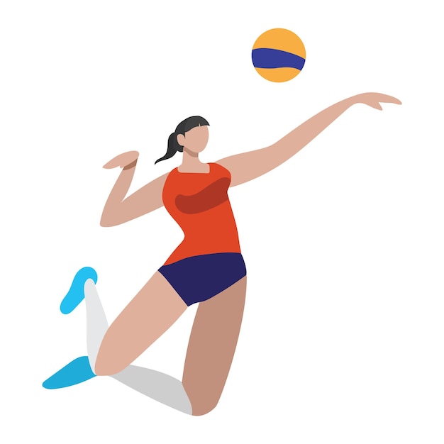 volleyball women illustration