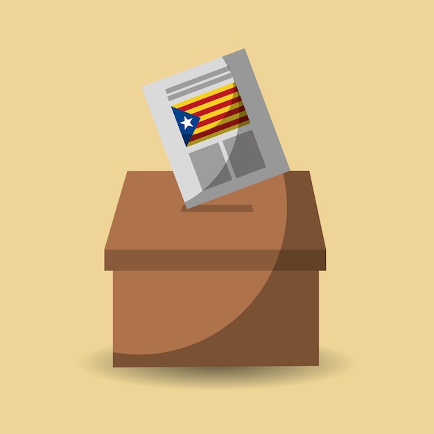 Vote box ballot catalonia democracy referendum independence