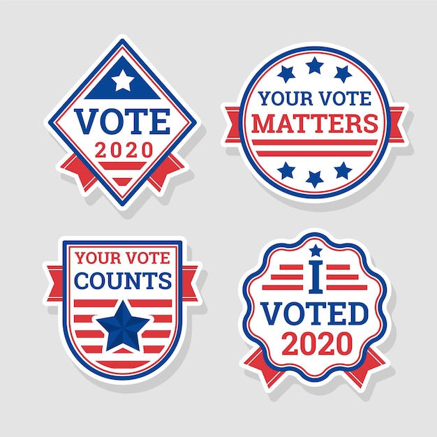 Voting badges & stickers concept