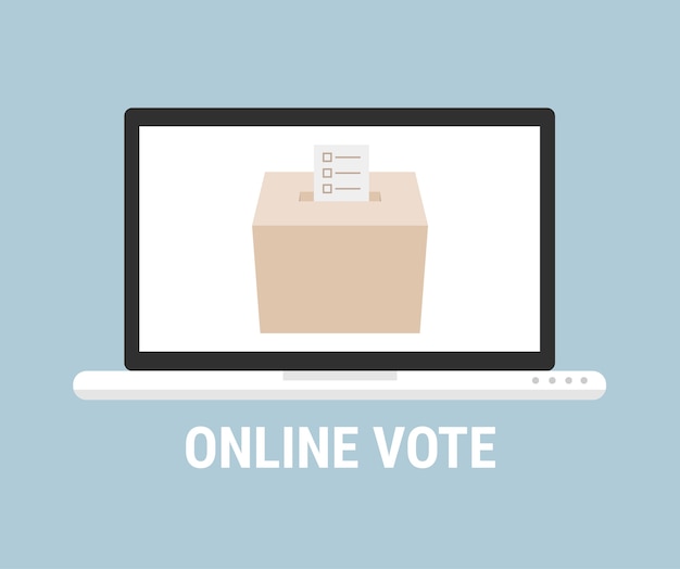 Voting online concept. Flat style