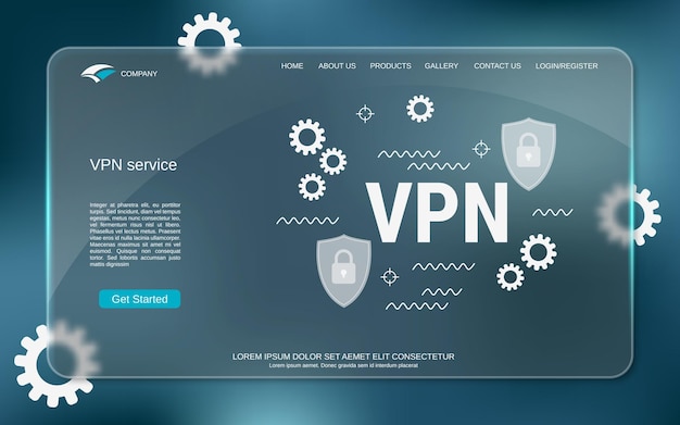 VPN service vector concept illustration