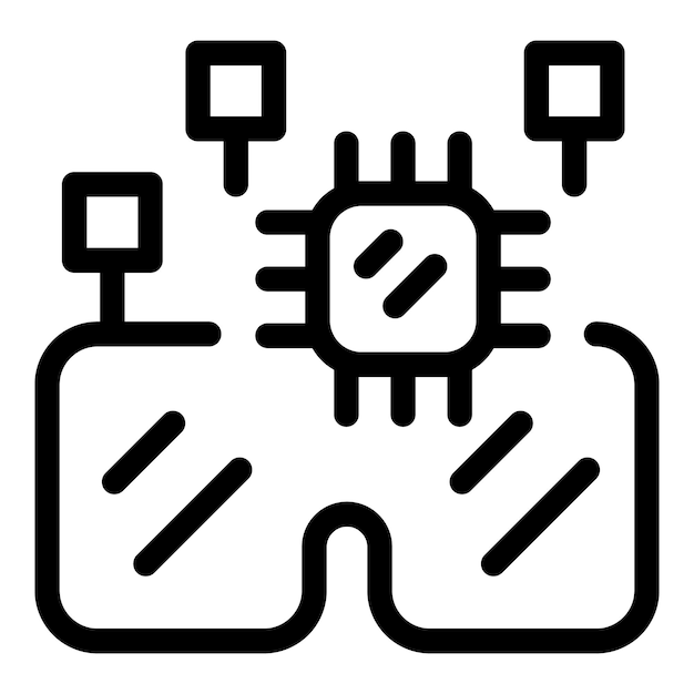 Vr glasses using an ai chip for processing data from sensors