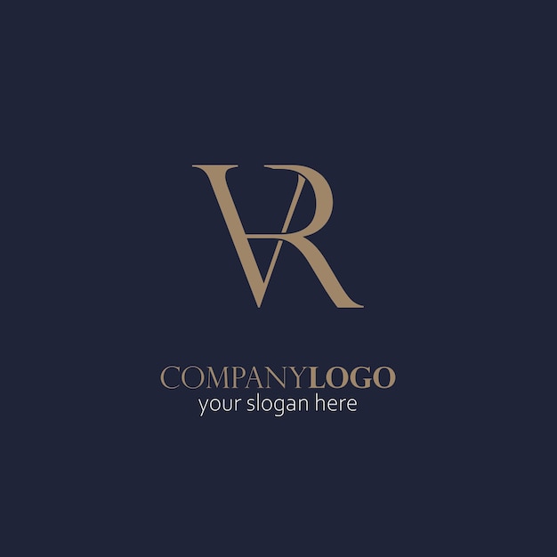 VR letter monogram elegant logo