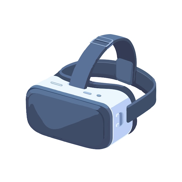 Vector vr technology headset vector illustration