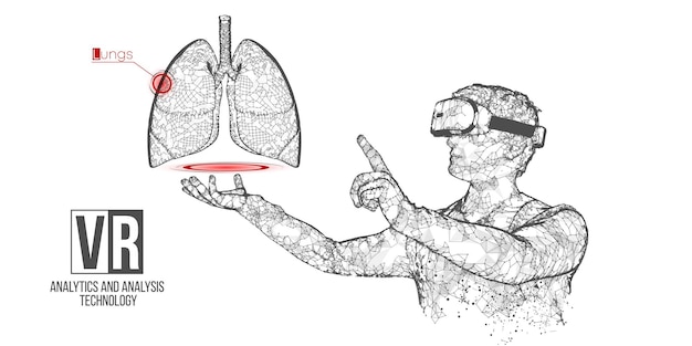 VR wireframe headset banner