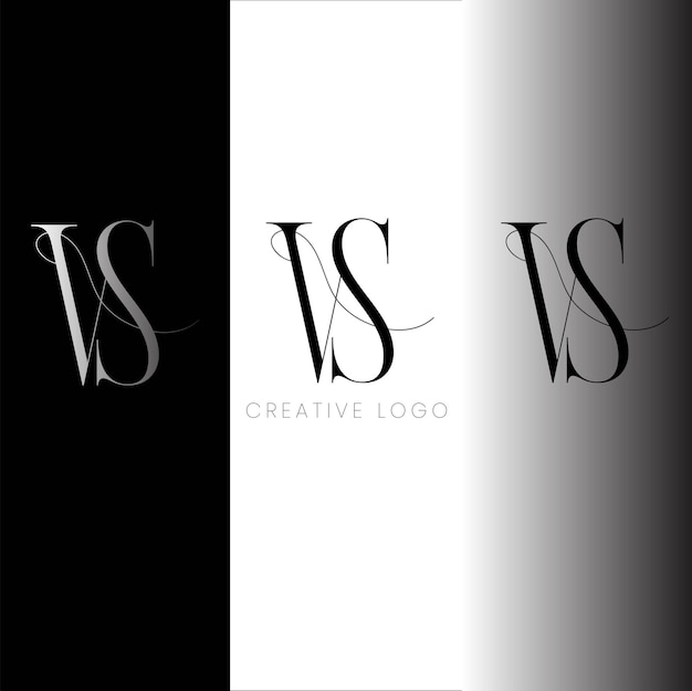 VS initial letter logo design