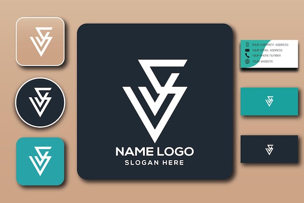 VVS monogram logo temlate