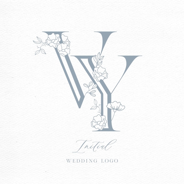 Vector vy initial wedding logo monogram1