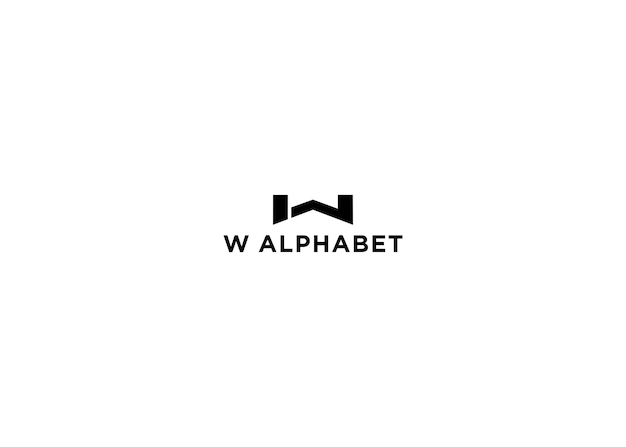 w alphabet logo design vector illustration