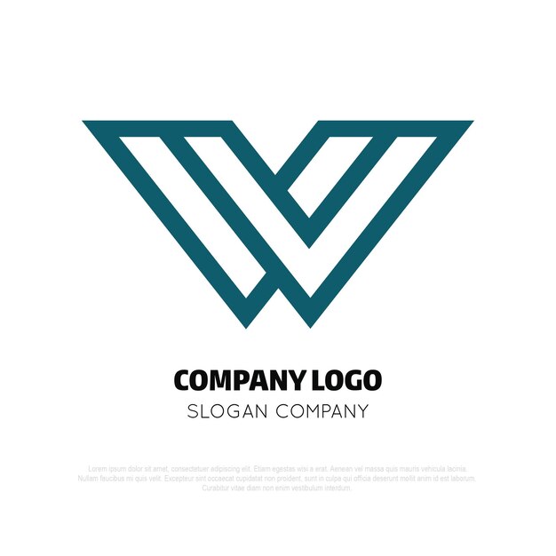 Vector w company logo design