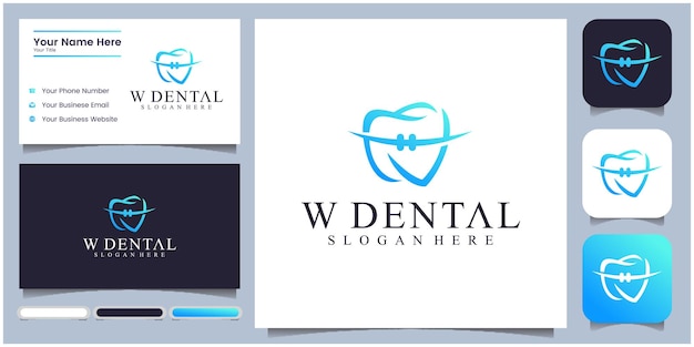 W Dental Logo Simple Dental Logo Design Dentist logo dental clinic logo dentist