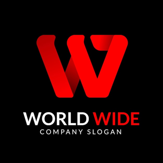 W letter creative logo design