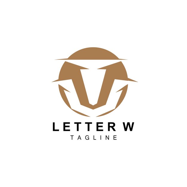 W Letter Logo Alphabet Initial Vector Simple Logotype Design Icon Symbol Template Illustration