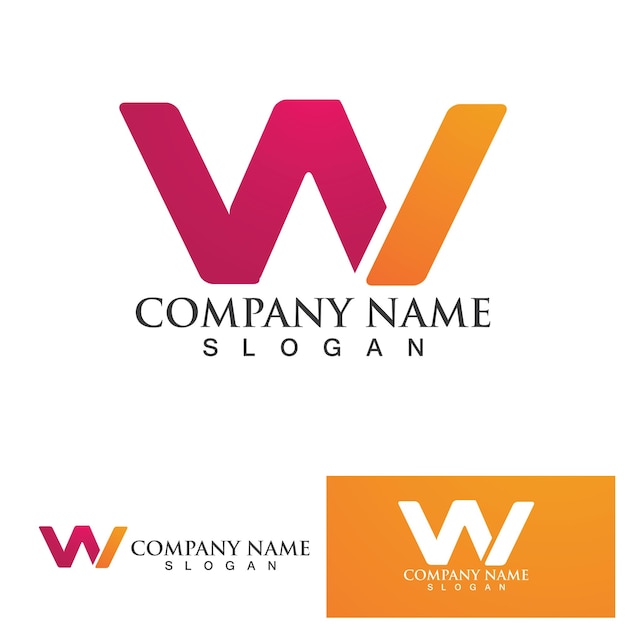 W Letter Logo Template