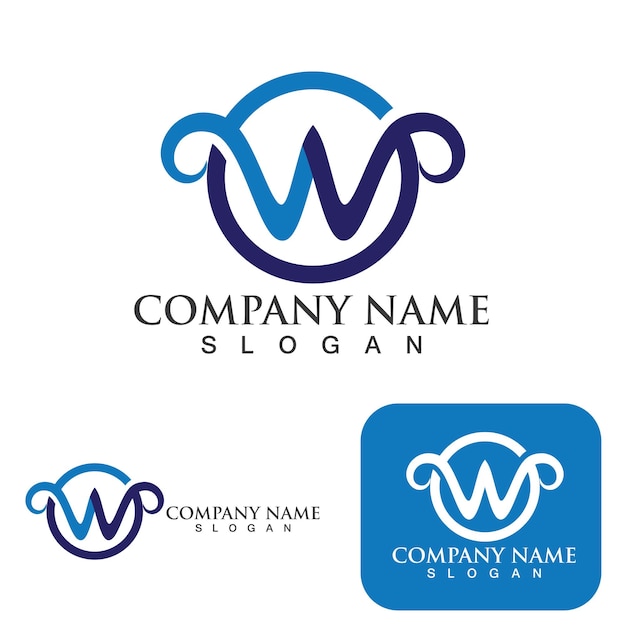 W Letter Logo Template