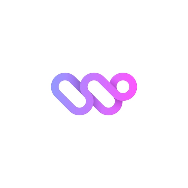 W Letter mark modern gradient colorful logo design