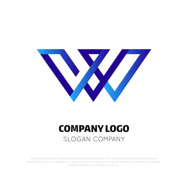 Vector w logo copmany