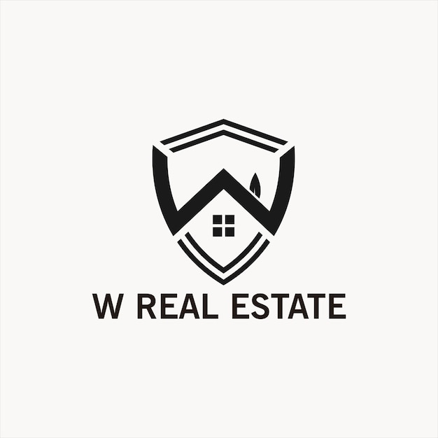 W Real Estate Logo Icon home Logo