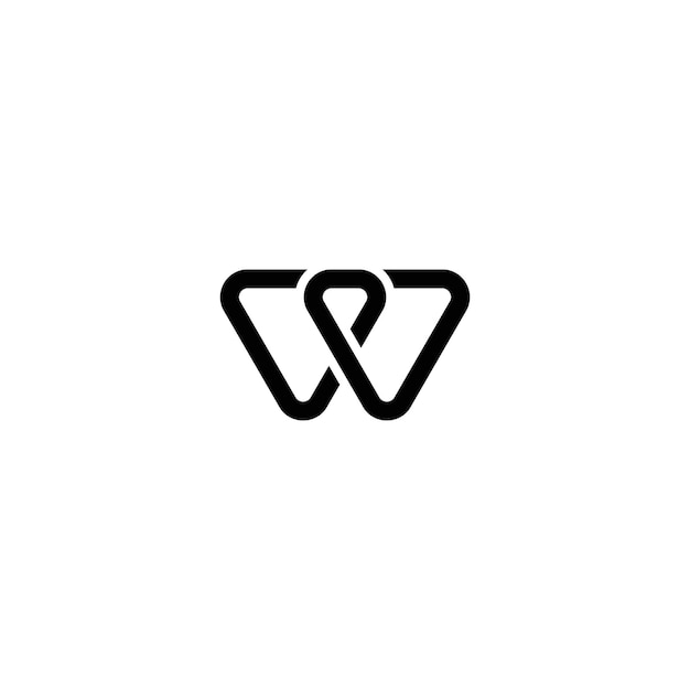 W Vector logo Simple letter template