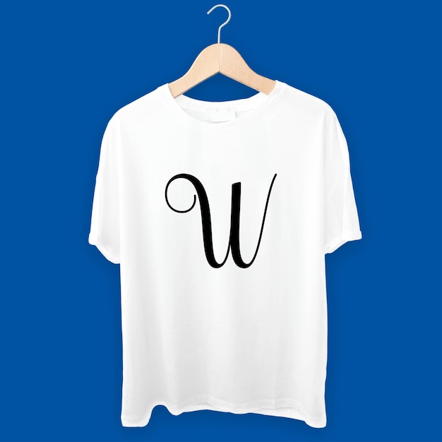 W white tshirt logo