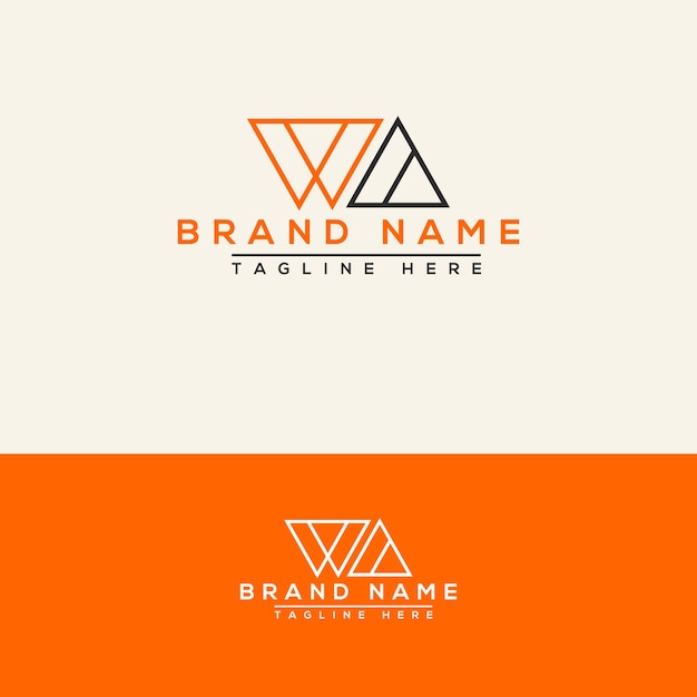 WA logo Design Template Vector Graphic Branding Element.